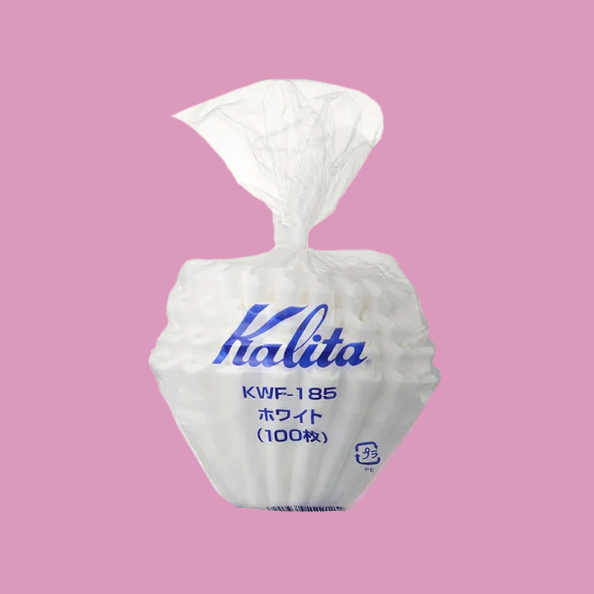 Bag of 100 white Kalita Wave 185 paper filters