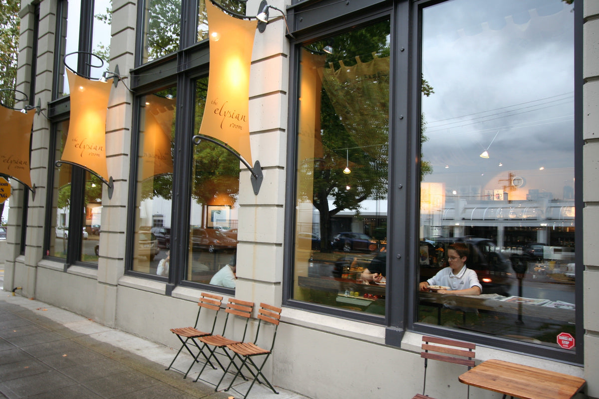 The Elysian Room, the first Elysian cafe, on West 5th Avenue